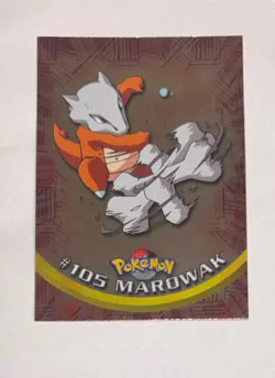 2000 TOPPS Chrome Pokemon Marowak #105 TV Animation - Series 2 Holo Foil - Image 1