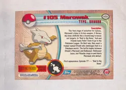 2000 TOPPS Chrome Pokemon Marowak #105 TV Animation - Series 2 Holo Foil - Image 2