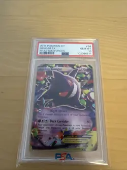 2014 POKEMON XY PHANTOM FORCES #34 GENGAR EX PSA 10 English Gem Mint - Image 1