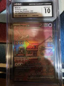2023 Pokemon Scarlet and Violet Black Star Promo Mew Ex CGC 10 - Image 1