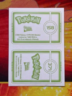 Pokemon Merlin Topps Ultimate Stickers 2005 Holo #158 Totodile #371 Bagon - Image 2