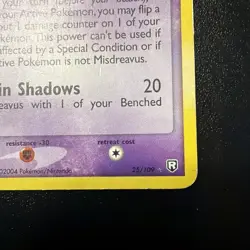 Pokemon TCG Misdreavus 25/109 EX Team Rocket Returns Reverse Holo Rare - Image 4