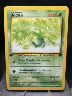 Pokemon TCG WOTC 1st Edition Team Rocket Oddish 63/82 Common NM - Image 1
