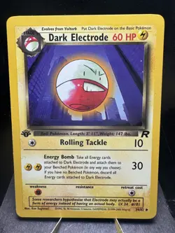 Pokemon TCG WOTC 1st Edition Team Rocket Dark Electrode 34/82 Uncommon NM - Image 1