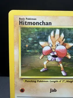 Pokemon TCG WOTC Base Set Hitmonchan 7/102 Holo Rare Unlimited MP - Image 2