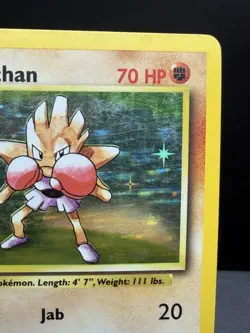 Pokemon TCG WOTC Base Set Hitmonchan 7/102 Holo Rare Unlimited MP - Image 3