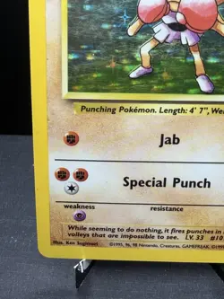 Pokemon TCG WOTC Base Set Hitmonchan 7/102 Holo Rare Unlimited MP - Image 5