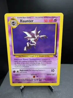 Pokemon TCG WOTC Fossil Haunter 21/62 Regular Non Holo Rare Unlimited LP! - Image 1