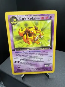 Pokemon TCG WOTC 1st Edition Team Rocket Dark Kadabra 39/82 Uncommon LP - Image 1