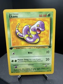 Pokemon TCG WOTC 1st Edition Team Rocket Ekans 56/82 Common LP - Image 1
