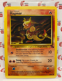 Magmar - Uncommon - 39/62 - Pokemon 1999 WOTC Fossil Set Vintage NM - Image 1