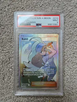 2018 Pokemon Sun & Moon Lost Thunder Kahili 210/214 PSA 9 - Image 1
