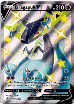 Pokemon TCG Dragapult V SWSH096 Sword & Shield Full Art Holo Rare Near Mint - Image 1