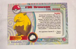 Pokemon Topps Drowzee #96 Series 2 Blue Logo Silver Foil HOLO - Image 2