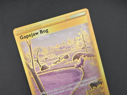 Pokemon TCG Gapejaw Bog 213/195 Rare Silver Tempest Sword & Shield Gold Holo - Image 2