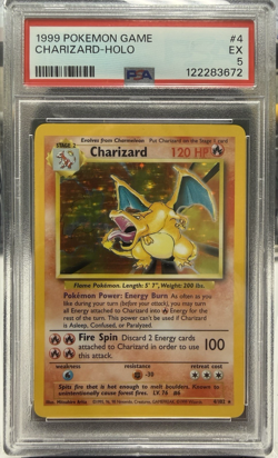 1999 Pokemon Charizard #4/102 Base Set Holo Rare PSA 5 - Image 1