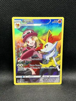 Braixen TG01/TG30 ULTRA RARE HOLO Silver Tempest Trainer Gallery Swsh12 Pokemon - Image 1