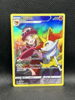 Braixen TG01/TG30 ULTRA RARE HOLO Silver Tempest Trainer Gallery Swsh12 Pokemon - Image 3