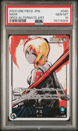 PSA 10 Nami (Alt Art) OP03-040 Pillars of Strength - ONE PIECE Japanese 2023 - Image 1