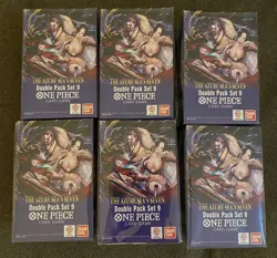 ONE PIECE TCG OP-14: The Azure Sea’s Seven - Double Pack Set of 9 LOT OF 6 - Image 1