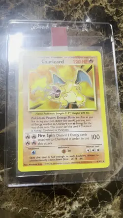 1999 Pokemon TCG Base Set Charizard Holo Unlimited Rare Vintage Card 4/102 - Image 2
