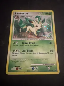 LP Leafeon 24/100 Rare Holo Majestic Dawn Pokemon Card Platinum - Image 1