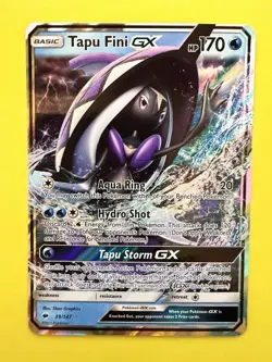 Tapu Fini GX 39/147 Burning Shadows Sun & Moon Ultra Rare Pokemon TCG Card - Image 1