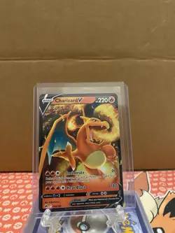 Pokemon TCG Charizard v Crown Zenith Holo Ultra Rare Card 018/159 - Image 1