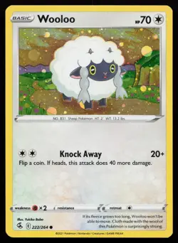 Wooloo 222/264 Promo Miscellaneous Cards & Products Cosmos Holo Pokemon Card - Image 1