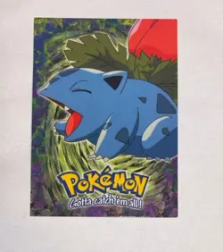 Ivysaur E2 of 12 - BLUE LOGO - NON-HOLO - SERIES 1 - TOPPS POKEMON CARD - LP - Image 1