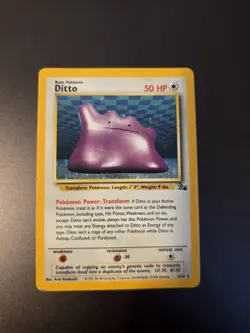 Pokemon TCG Ditto Fossil Holo Card 3/62 - Image 1