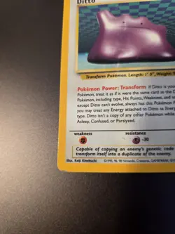 Pokemon TCG Ditto Fossil Holo Card 3/62 - Image 3