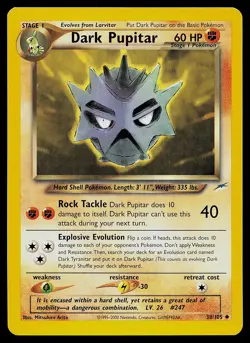 Pokemon Card - Dark Pupitar Neo Destiny 38/105 Uncommon Non Holo - Image 1
