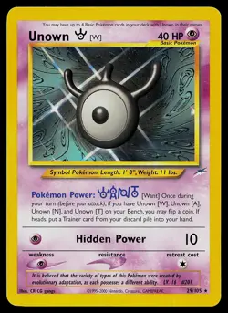 Pokemon Card - Unown [W] Neo Destiny 29/105 Rare - Image 1