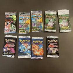 EMPTY Booster Pack Art - NO CARDS For Display: Jungle, Base, No Town Japanese - Image 1