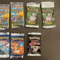 EMPTY Booster Pack Art - NO CARDS For Display: Jungle, Base, No Town Japanese - Image 3