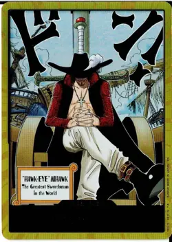 DON!! Card Gold Frame Mihawk OP14 Seven Warlords One Piece - Image 1