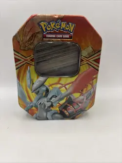 Pokemon TCG Trading Card Game White Kyurem Tin W/ Lot Of Pokemon Cards Base Set - Image 1
