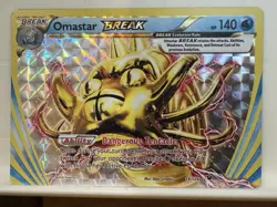 Omastar BREAK 19/124 Fates Collide Full Art Ultra Rare Holo Pokemon Card NM - Image 1