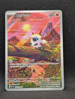 Larvesta 099/086 Sv Black Bolt Holo Illustration Rare Pokemon English Card Nm/M - Image 1