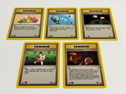 1999 Pokemon Fossil 1st Edition Trainer Cards Lot Of 5 - Image 2
