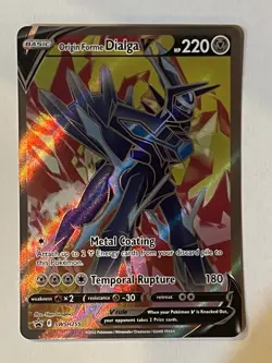 Origin Forme Dialga V SWSH255 NM Promo Full Art Pokemon Card - Image 1