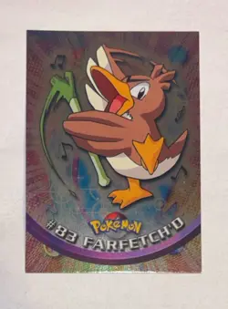 Topps Pokemon Card Farfetch'd Foil Blue Logo Holo Foil LP - Image 1