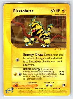 Electabuzz 76/165 2002 Expedition Base Set Pokemon Card Vintage WOTC Uncommon Mp - Image 1