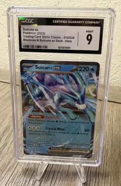 2023 POKEMON TRADING CARD GAME CLASSIC SUICUNE EX 010/034 CGC 9 - Image 1