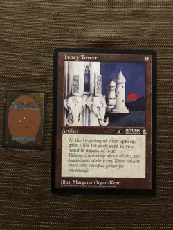 MTG ARENA 1997 PROMO IVORY TOWER 6x9 FROM AUTUMN SEASON JUMBO CARD - Image 1