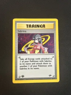 Sabrina - 20/132 - Pokemon Gym Challenge 1st Edition Holo Rare Card WOTC DMG - Image 1