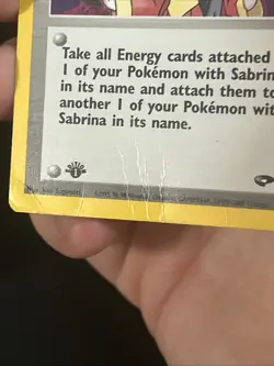 Sabrina - 20/132 - Pokemon Gym Challenge 1st Edition Holo Rare Card WOTC DMG - Image 3