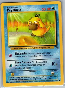 Psyduck 53/62 Non Holo Fossil - Pokemon Card - NM - Image 1