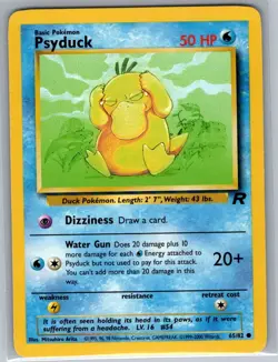 Psyduck 65/82 Non Holo Team Rocket - Pokemon Card - NM - Image 1